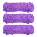 3 Skeins Chenille Yarn Soft Blanket Yarn 3x100gr/3.5oz (3x131yds) Polyester Velvet Fancy Fluffy Yarn Knitting for Crochet Weaving Scarf, Light Purple