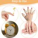 10 Pcs Finger Splints, Reusable Castor oil Finger Wrap for Thumb & Joint Pain Relief, Soft Cotton with Self-Adhesive, Adjustable & Breathable