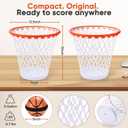 Set of 2 Basketball Trash Can - 2 Zippered Shooting Balls - Perfect Basketball Gift - Boys Room Decor - Easter basket for Dorm or Home Office - Kids Bedroom Wastebasket - Sport Party- Size 12"x12"x12"