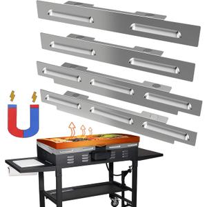 Wind Guards For Blackstone 36 Inch Griddle,Magnetic Stainless Steel Wind Guard For Blackstone 36" Griddle,Compatible with Blackstone 36 Inch Griddle Hood,Rear Grease Cup and Side Shelf