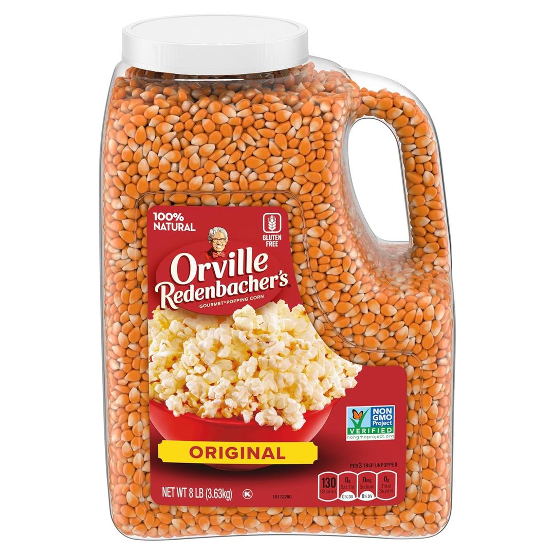 Orville Redenbacher's Gourmet Popcorn Kernels, Original Yellow, 8 lb., Best By: 08/02/25