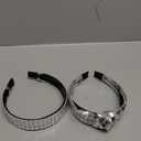 Hoteam 2 Pack Disco Headband 70s 80s 90s Retro Silver Headband Glitter Knotted Disco Headwear Wide Last Rodeo Headpiece Party Birthday New Years Eve Bridal Shower Bachelorette Supplies