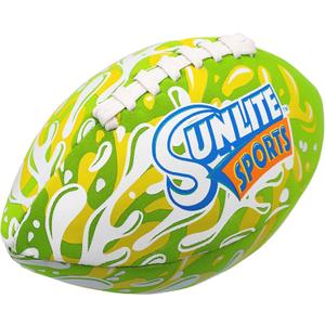 Sunlite Sports Waterproof Football for Lawn Backyard Pool Beach Lake Park Water Toy, Outdoor Play, for Kids Children Teens Adults, Family Fun (Grassy Green)