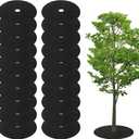 39 Inch Weed Barrier Mats Non Woven Tree Mulch Ring Tree Protectors Weed Mat for Garden Used to inhibit Weed Growth and Landscape Weed Control - 20 Pack
