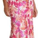 Hotheart Womens Sexy Off Shoulder Sleeveless Ruched Satin Floral Printed Bodycon Party Clubwear Casual Fishtail Dress (Rose Red)б ЧД