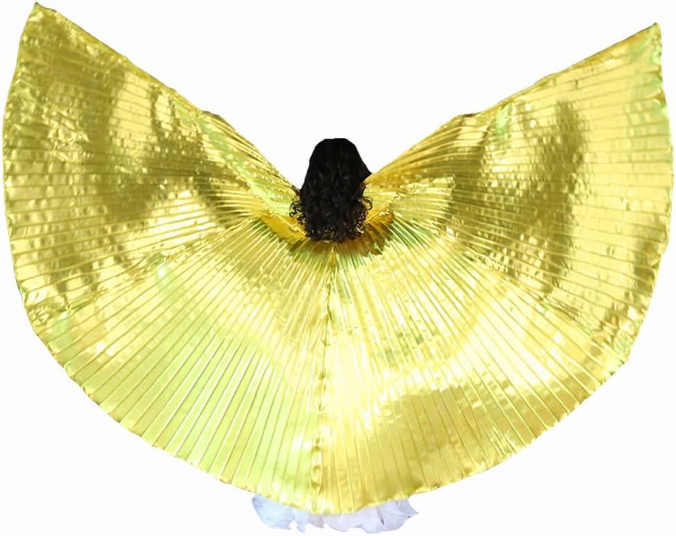 Nimiman Belly Dance Wings for Children Kids Belly Dance Costume Wing with Sticks (Gold)