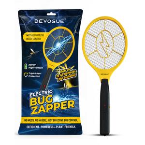 DEVOGUE® Electric Fly Swatter Bug Zapper Battery Operated Flies Killer Indoor and Outdoor Pest Control Mosquito Zapper and Insect Catcher Racket
