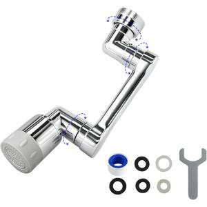 1080 2 Mode Faucet Extender, Heavy Duty Rotating Sink Extension, Universal Swivel Multifunctional Robotic Arm, Rotating Splash Filter Extension Faucet Aerator for Kitchen Bathroom-1 Pcs