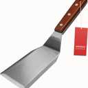 Professional Metal Spatula for Cast Iron Skillets and Flat Top Grills, Full Tang Wooden Handle,1.8mm Thick Stainless Steel Blade, Smash Burger Spatula Turner for Flipper, Cooking, BBQ, 4.7 x 2.7 Inch