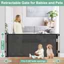 80 Inch Retractable Baby Gates for Doorways Retractable Mesh Dog Gate for The House 33 Tall Retractable Gate Outdoor Baby Gate for Decks Indoor Retractable Pet Gate Mesh Child Safety Gate for Stairs