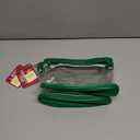2 x clear vinyl cosmetic pouch with green trim