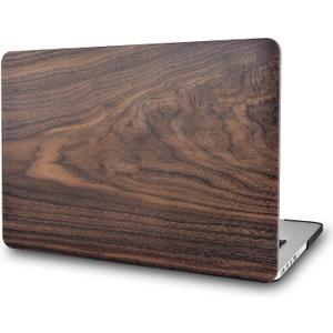 KECC Ultra Thin Case for MacBook Air 13 inch 2017-2010 Release (Old Version), Lightweight Plastic Hard Shell for MacBook Air 13.3, Walnut Wood