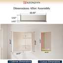 Keonjinn Medicine Cabinet Mirror 16" x 24", Assembly Required, Brushed Nickel Medicine Cabinet with Mirror for Bathroom, Beveled Framed, Wall-Mounted or Recessed, Stepless Adjustable Shelves