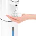 Automatic Foaming Soap Dispenser,Touchless Foam Soap Dispenser,12.8oz Rechargeabled Wall Mounted Smart for Bathroom and Kitchen Dish Soap,Easy for Toddlers(White)