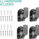 WALI Speaker Wall Mount, Surround Sound Speaker Stand with Adjustable Swivel Tilt Angle, Small Bookshelf Speaker Mount for Living Room, Home Theater, Hold up to 7.7 Lbs, (SWM402), 4 Pack, Black