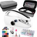 Handheld Sewing Machine,DIY Home Portable Sewing Machines Mini Hand Held Sewing Machine with 20 Thread Colors Emergency Sewing Kit (Black-03-New)
