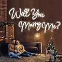 Super Large Neon Signs Will You Marry Me for Wedding Proposal Marry Me Sign Led Neon Light Sign Decor for Engagement Birthday Party Bar Bedroom Wall Art for Wife 80.1X12.4INCH