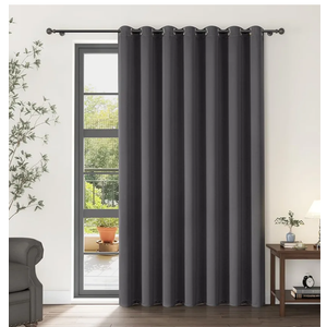LORDTEX Grey Room Divider Curtains - Total Privacy Wall Room Divider Screens Sound Proof Wide Blackout Curtain for Living Room Bedroom Patio Sliding Door, 1 Panel, 8.3ft Wide x 7ft Tall