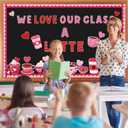 Valentine's Day Bulletin Board Decorations Valentines Day Coffee Cup Bulletin Board Classroom Decorations Heart Latte Theme Cutouts for School Classroom Chalkboard Wall Door Party Decor