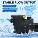 1.0 HP In/Above Ground Swimming Pool Pump, 110V 5220GPH Single Speed Pool Water Pumps lnground Above Ground with Filter Basket