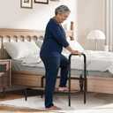 Bed Step Stool for High Beds, Bedside Step Stool for Adults & Seniors with Safety Handle and Motion Sensor LED Light, Stable Step Assist for Elderly