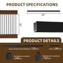 120 Pack 36" Square Aluminum Deck Balusters, Black Metal Deck Balusters with Flat & Adjustable Angle Connectors, 3/4" Deck Spindles for Level and Stair Railing, Wood & Composite Deck