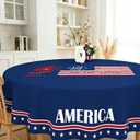 250 Anniversary Decorations Tablecloth Washable Round 70x70 Inch 250th Anniversary 1776-2026 Tablecloth 250 Years of Freedom Patriotic 4th of July Table Cloth