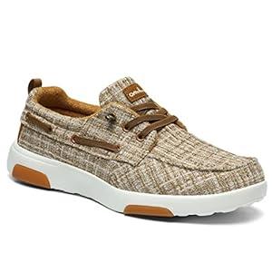 OrthoComfoot Plantar Fasciitis Shoes Women, Shoes with Arch Support, Heel and Foot Pain Relief Sneakers for Flat Feet Brown Size 8.5