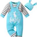 VINUOKER Baby Boy My 1st Easter Outfit 3pcs Easter Day Clothe Set Boy Easter Day outfits (6-9 Months) 74