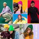 2 x American Trends Unisex Beanie Hat Warm Winter Hats Soft Knit Hat Plain Skull Caps for Men Women Lightweight Beanie (Blue)