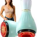 Electric Lymphatic Drainage Massager with Pulse Therapy & Heat – 12-Level Cupping Massage Device for Cellulite Reduction, Body Sculpting, Deep Tissue Pain Relief & Muscle Recovery, Green