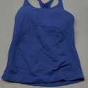 Yoga Racerback Tank Top for Women with Built in Bra,Women's Padded Sports Bra Fitness Workout Running Shirts (8, Blue-yonder)