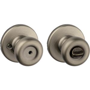 Kwikset 93001-869 Tylo Bed & Bath Knob in Antique Brass, Privacy