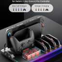 Cooling Fan Pro Controller & Joycons Charger for Switch 2 (2025), Cool Down Joy Con Charging Dock Accessories for Switch2, Cools to Enhance Performance & Extend Console Battery Life (Black)