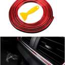 Car Interior Trim Strips, 9.8ft Auto Decoration Styling Door Dashboard, DIY Vehicle Interior Filler Insert Flexible Strip with Installing Tool, Univeral Car Accessories (Red)