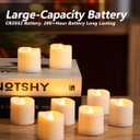 Homemory 50Pack Flameless LED Votive Candles, 200+Hour Lasting Electric Fake Candles, Battery Operated Tealights in Warm White for Wedding, Proposal Anniversary, Romantic Decor(Batteries Included)