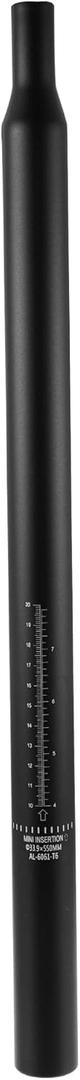 X AUTOHAUX 33.9x550mm Bicycle Seat Post Aluminum Alloy Seat Tube with Scale Mark Black Universal for MTB Mountain Bike