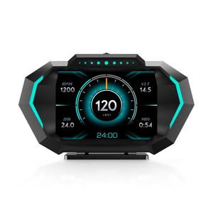 OBD2 Heads Up Display for Car, OBD2 & GPS Speedometer Dual System HUD Digital Speedometer MPH with Car Inclinometer, RPM, Water Temp, Volt, Mileage, Overspeed Alarm for Most 2008+ Sedan Cars