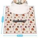 Blissful Diary Baby Splat Mat for Under High Chair, 50.4 x 50.4 Inch Wipeable Splash Mat, Waterproof and Washable, Anti-Slip Floor Protector, Boho Rainbow