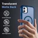 jaroco Magnetic for iPhone 11 Case, [Compatible with MagSafe][Military Grade Drop Protection][Heavy Duty Protection][Non-Slip][Shockproof] 2-Layer Durable Bumper Phone Case 6.1''-Deep Blue