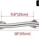 18-inch Wave Grab Bar for Bathtub and Shower, Brushed Nickel Finish, 1.25-Inch Diameter, Curved Bathroom Saftey Hand Rail, Wall-Mounted