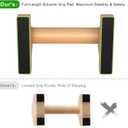SELEWARE Wood push up bars Parallettes bars Anti-slip Handstand Bars for Calisthenics, Fitness, Floor workouts Solid Wood with Sturdy Metal Bracket, Support 600 lbs