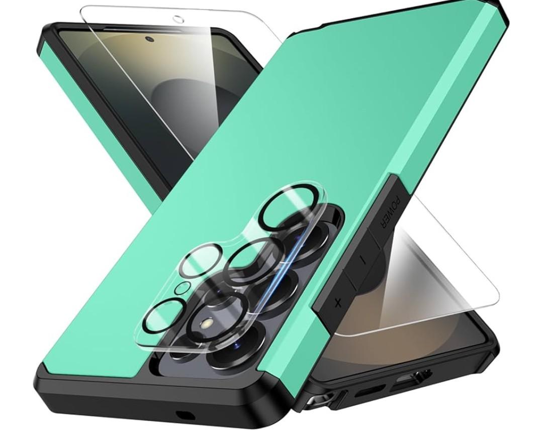 ibvehed for Samsung Galaxy S25 Ultra Phone case with Tempered Glass Screen Protector+Camera lens Protector,for Samsungs S25 Ultra Phone case,Silicone Durable Armor for Samsung Galaxy S25 Ultra case