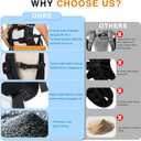 Weighted Vest, 12lbs/16lbs/20lbs/30lbs/40lbs Odorless, 6 Straps Size Adjustable for Woman Men, running, walking, Jogging, Workout Strength Training (Weight Not Adjustable) (Black)