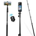 BMZX 118" Long Selfie Stick for 360 Cameras GoPro,9.8ft with Wireless Remote, Selfie Stick for iPhone, Android, Fit for Insta360 X5, X4, GoPro,DJI Action 5 Pro Osmo Pocket 3(29 to 118")