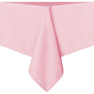 sancua Rectangle Tablecloth - 60 x 84 Inch - Stain and Wrinkle Resistant Washable Polyester Table Cloth, Decorative Fabric Table Cover for Dining Tables, Buffet Parties and Camping, Pink