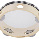 Hand Held Tambourine Drum Bell Birch Metal Jingles Percussion Gift Musical Educational Drum Instrument for KTV Party Kids Games 