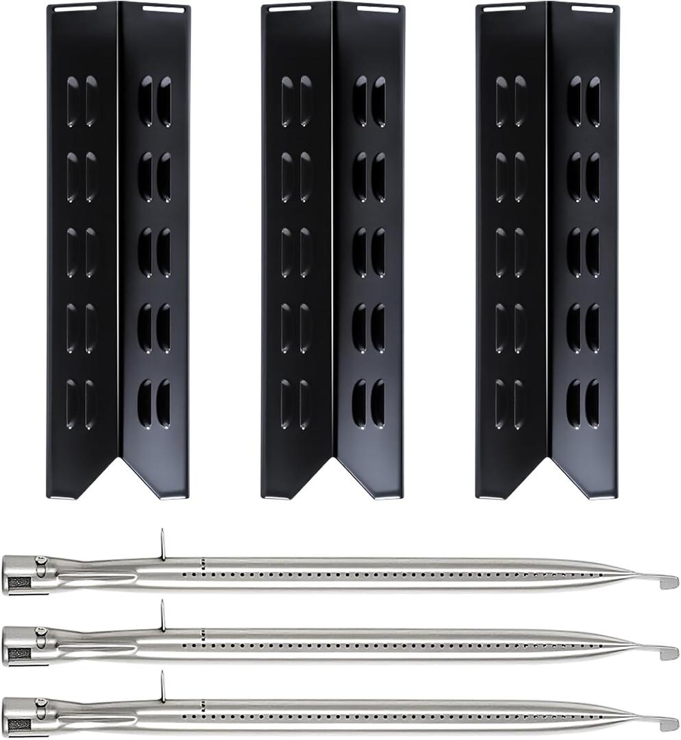 FSOGBG3005 Grill Replacement Parts for Outdoor Gourmet Grill Parts 3 Burner Flame Tamer Burner Tube FSODBG1204 FSODBG3003 FSODBG1205 FSODBG1200 Outdoor Gourmet Pro Triton Parts Heat Shields Burners