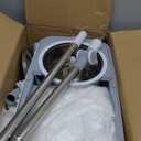 Spin Mop Bucket Deluxe 360 Spinning Floor Cleaning System with 6 Microfiber Replacement Head Refills,62" Extended Handle,4X Wheel for Home Cleaning