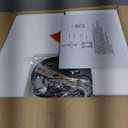 ALLGOT Large Outdoor Pendant Light, Black Outdoor Chandelier Lantern, Anti-Rust Exterior Hanging Lighting Fixture, Porch Lights Hallway Ceiling with Seed Glass for House (Black, 13.36 Inch Height)